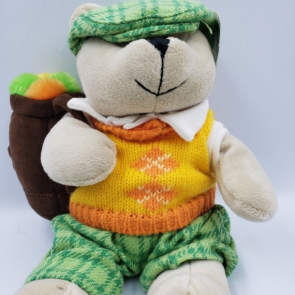 Starbucks Bearista 2006 Golfing Bear Stuffed Animal Stuffy - Picture 3 of 11